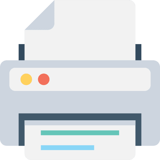 Printer technology printing paper icon