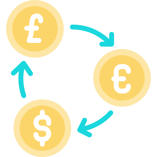 Exchange euro money finances icon Exchange euro money finances icon