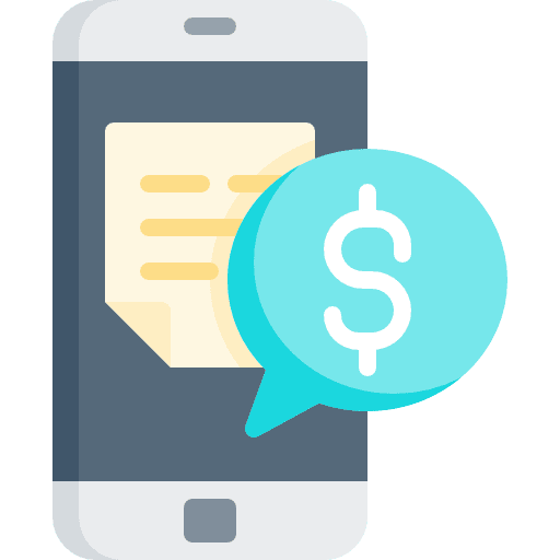 Mobile mobile banking smartphone icon