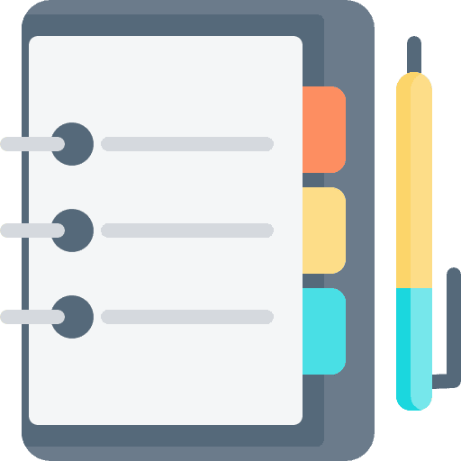 Notebook bookmark business address book icon