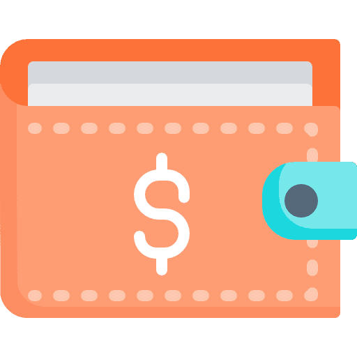 Wallet billfold card money icon Wallet billfold card money icon