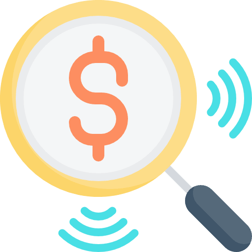 Search magnifier loupe business and finance icon Search magnifier loupe business and finance icon