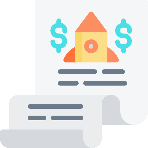 Startup rocket launch space ship launch business and finance icon Startup rocket launch space ship launch business and finance icon