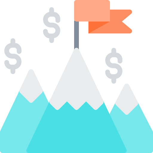 Success achievement business and finance flag icon Success achievement business and finance flag icon