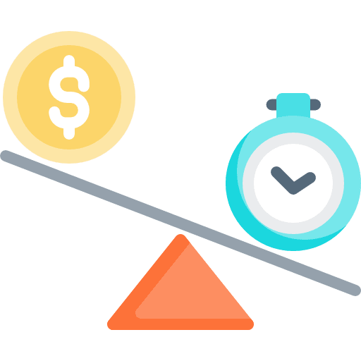 Time balance clock coin icon Time balance clock coin icon