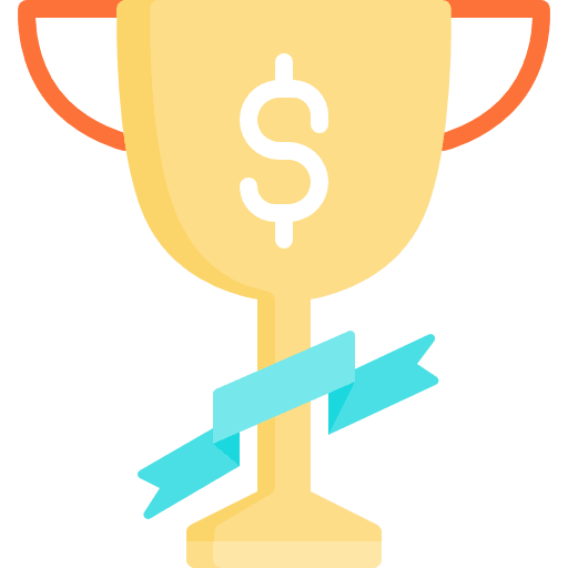 Trophy cup champion dollar symbol icon Trophy cup champion dollar symbol icon