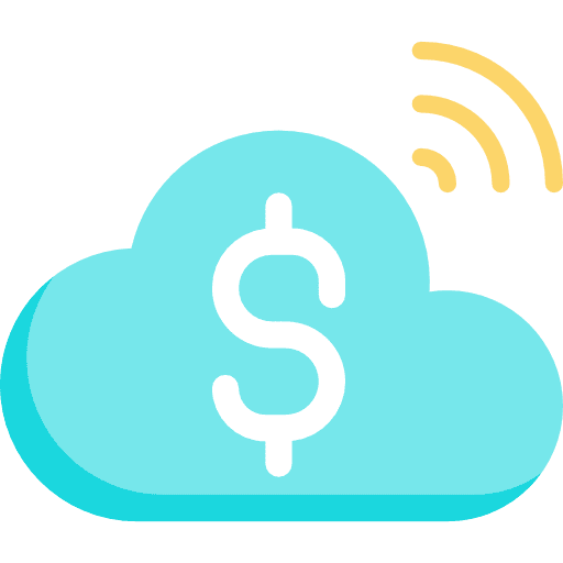 Cloud coin payment method commerce and shopping icon Cloud coin payment method commerce and shopping icon