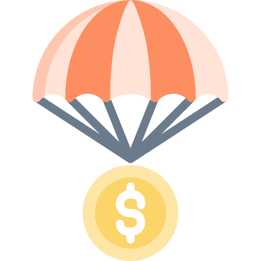 Money hot air balloon protection money icon Money hot air balloon protection money icon