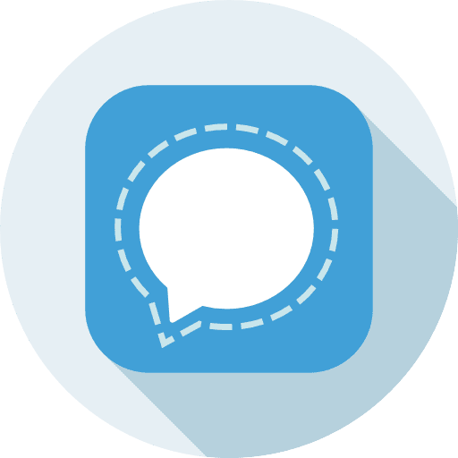 Signal messenger social media brands and logotypes icon