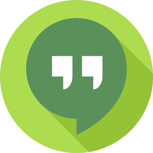 Hangouts communications social network social media icon Hangouts communications social network social media icon