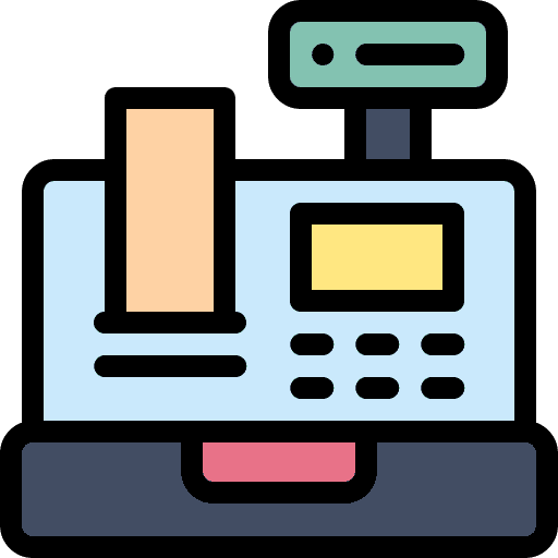 Cashbox shop machine business icon Cashbox shop machine business icon