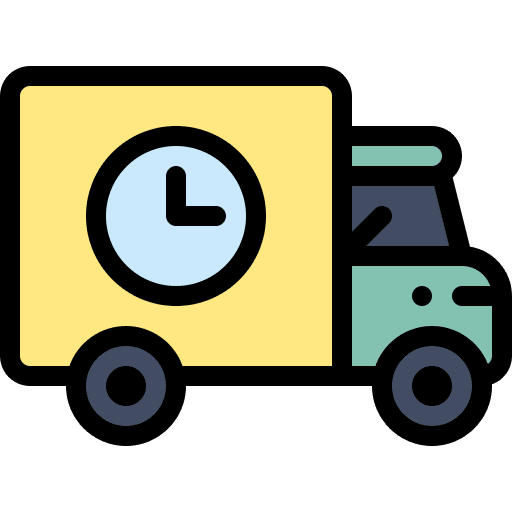 Delivery truck time logistics delivery business icon Delivery truck time logistics delivery business icon