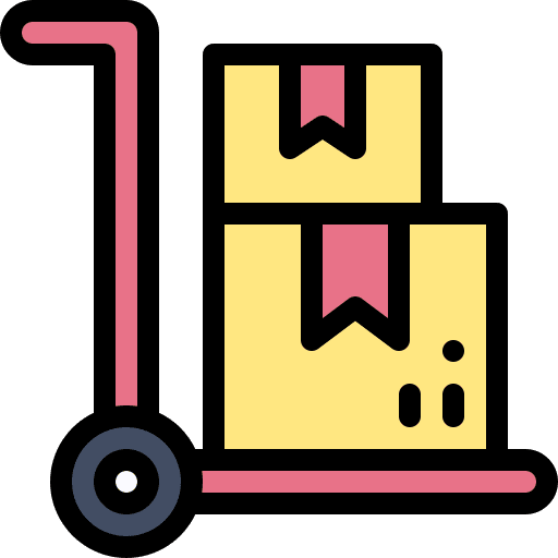 Trolley package logistics carts icon Trolley package logistics carts icon