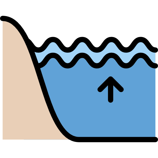 Flood waves floods stream icon