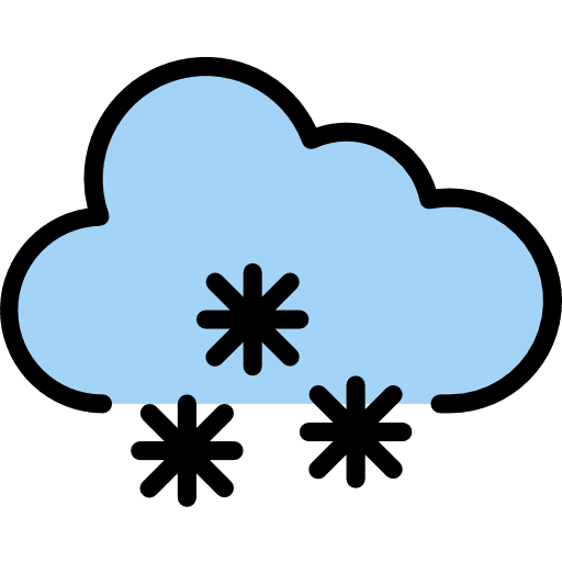 Snowy forecast winter cold icon