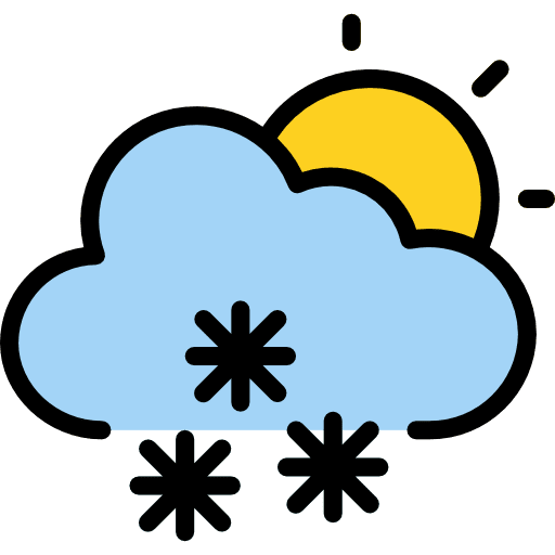 Snowy sun sunny weather icon Snowy sun sunny weather icon