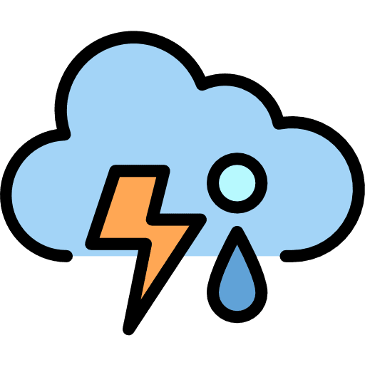 Storm weather lightning bolt rain icon Storm weather lightning bolt rain icon