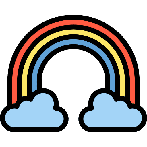 Rainbow sun nature atmospheric icon Rainbow sun nature atmospheric icon
