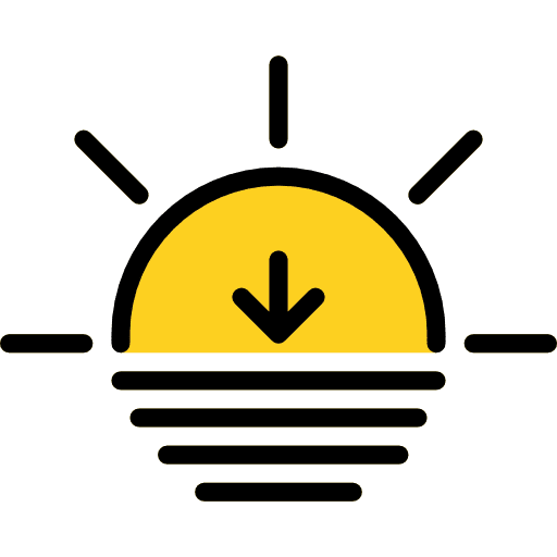 Sunset afternoon landscape sunset icon Sunset afternoon landscape sunset icon