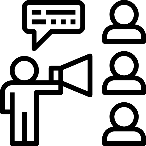 Announcement bullhorn announcer megaphone icon