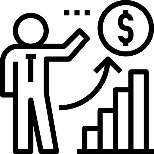 Plan financial commerce and shopping profit icon