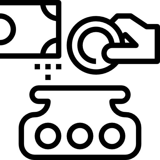 Donation money tip box icon Donation money tip box icon