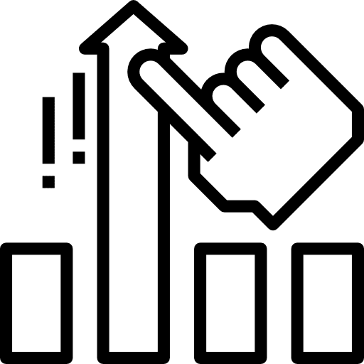 Growth business increase benefits icon Growth business increase benefits icon