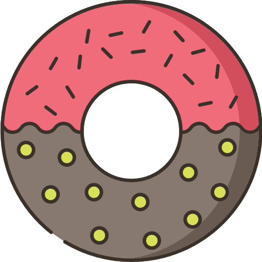 Donuts sweet food and restaurant donut icon