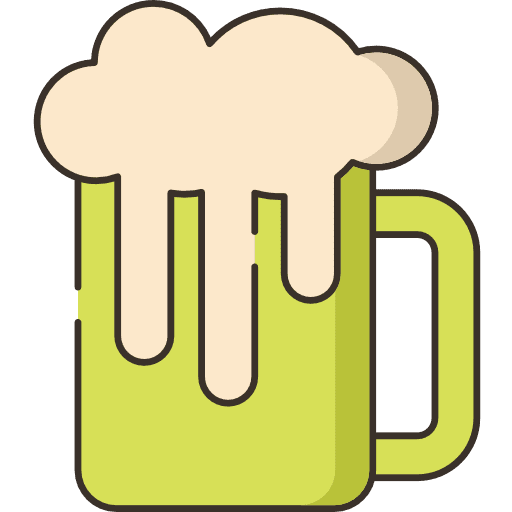 Beer food and restaurant mug pint icon