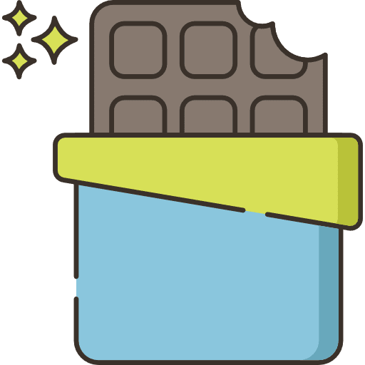 Chocolate food and restaurant snack chocolate icon