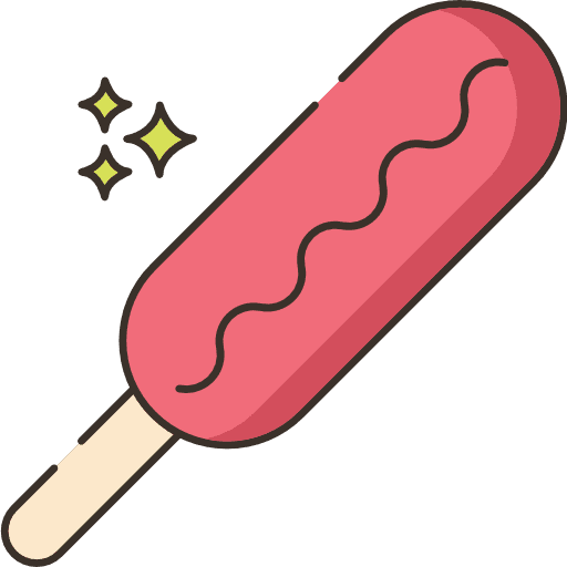 Corn dog sausage corn dog food icon