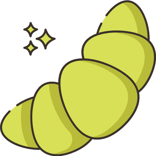 Croissant food breads baked icon