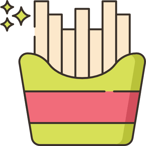 French fries potatoes junk food food icon