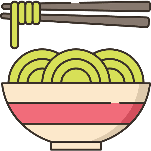 Noodles food sticks chinese icon