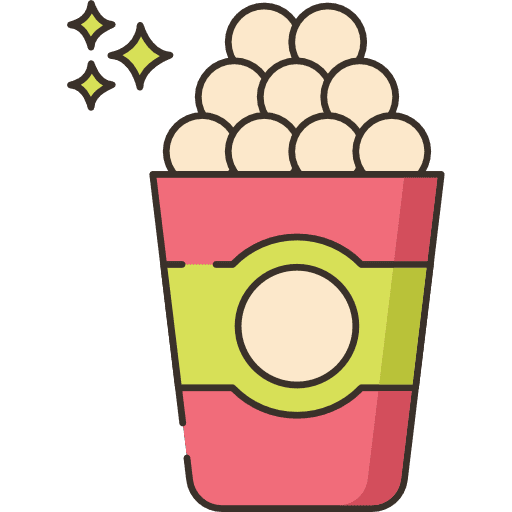 Popcorn food salty movies icon
