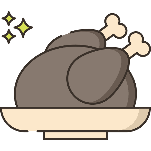 Roast chicken chicken leg food roast chicken icon