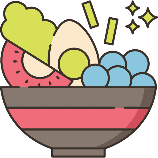 Salad healthy food organic vegetarian icon