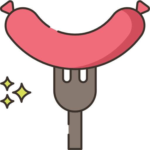Sausage food and restaurant food sausage icon