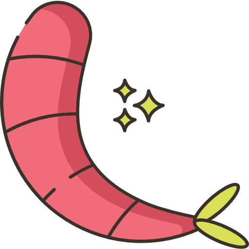 Shrimp seafood tasty christmas icon