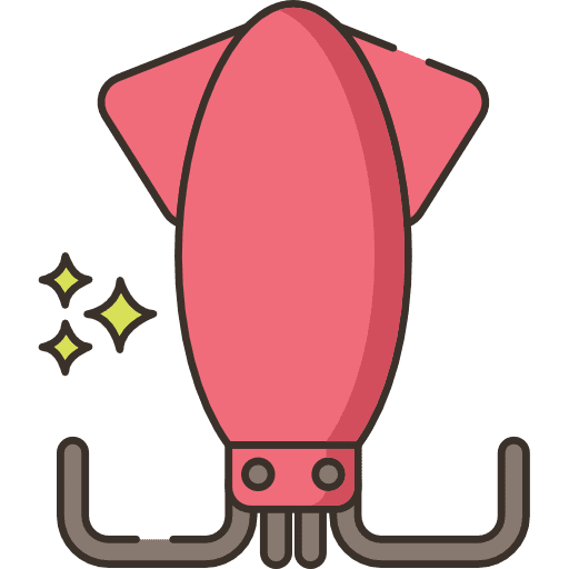 Squid sea life aquatic food icon