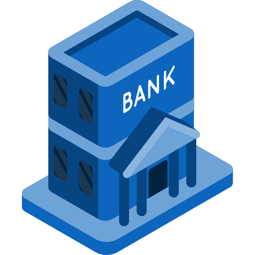 Bank finance bank columns icon