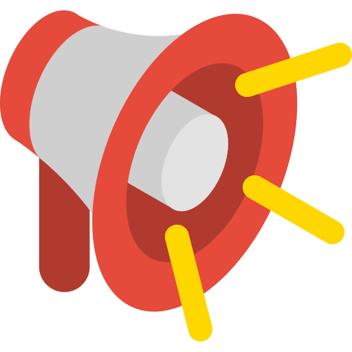 Megaphone electronics call to action marketing icon