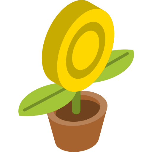 Money growth plant pot money growth money icon Money growth plant pot money growth money icon