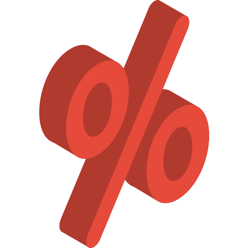 Percent commerce and shopping percent discount icon Percent commerce and shopping percent discount icon