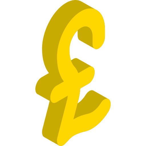 Pound currency money business icon Pound currency money business icon