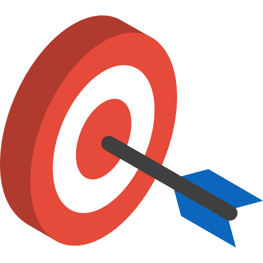 Target sport objective seo and web icon