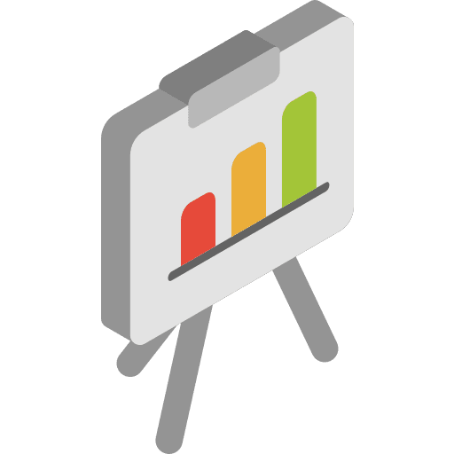 Whiteboard stats marketing graphics icon Whiteboard stats marketing graphics icon