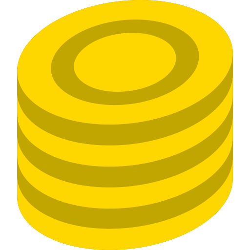 Coins business cash stack icon Coins business cash stack icon