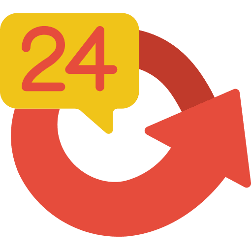 24 hours miscellaneous arrow last icon