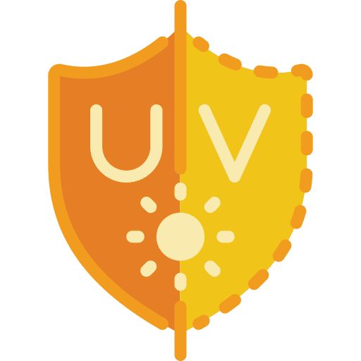 Uv protection dermatology healthy wellness icon